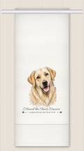 Labrador Retriever - Yellow Lab tea towel - I Heard the Cheese Drawer
