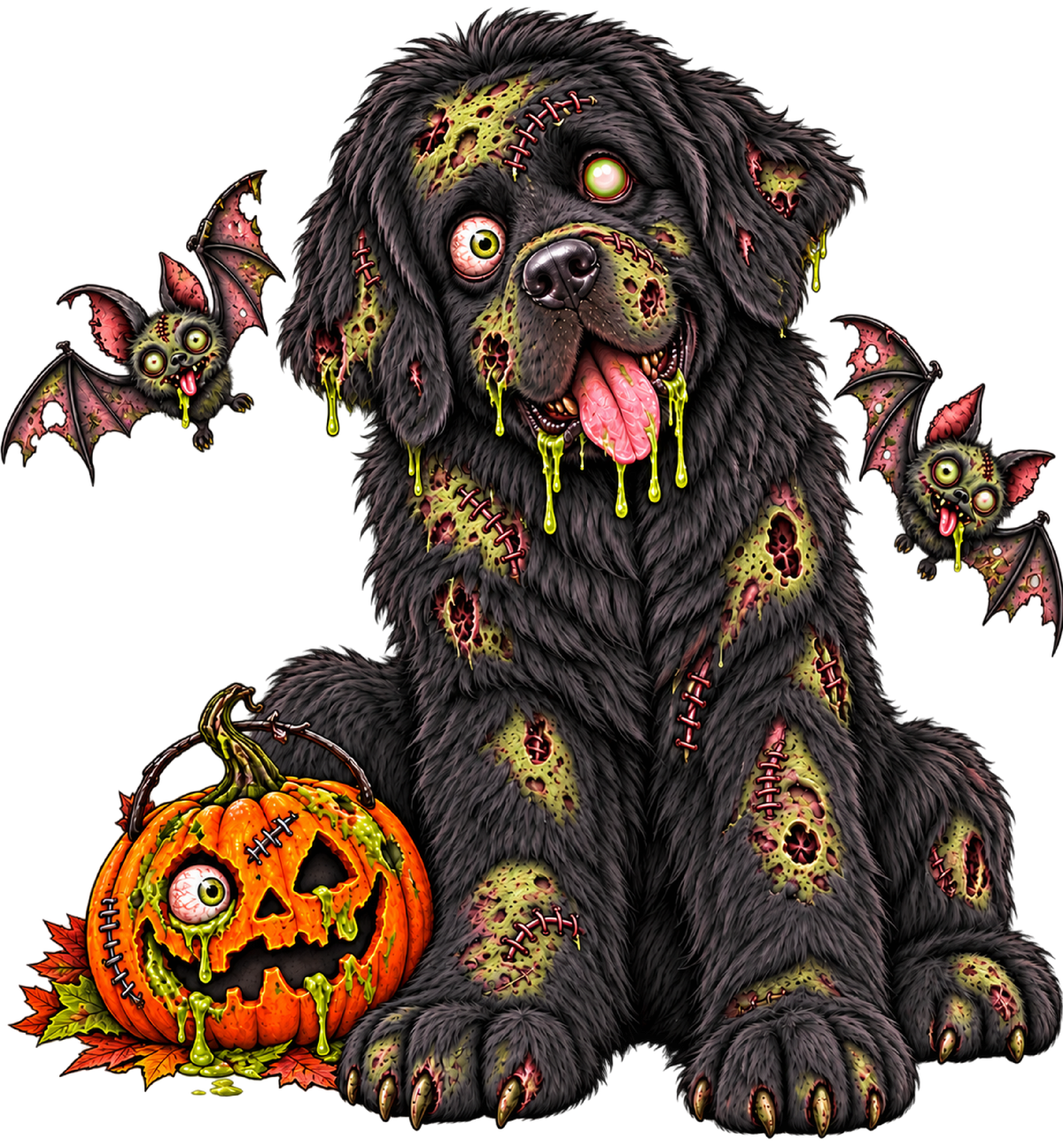 Zombie Newfoundland shirt design